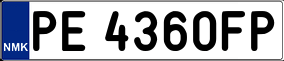 Trailer License Plate